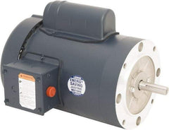 Leeson - 3/4 Max hp, 1,500 Max RPM, Electric AC DC Motor - 110/220 V Input, Single Phase, 56C Frame, C-Face Mount, TEFC Enclosure - Americas Industrial Supply