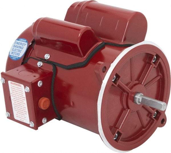 Leeson - 1/3 Max hp, 1,800 Max RPM, Feed-Auger Drive Electric AC DC Motor - 115/230 V Input, Single Phase, 48YZ Frame, 1/2" Shaft Diam, Special Mount, TEFC Enclosure - Americas Industrial Supply