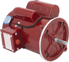 Leeson - 3/4 Max hp, 1,800 Max RPM, Feed-Auger Drive Electric AC DC Motor - 115/208-230 V Input, Single Phase, 48YZ Frame, 1/2" Shaft Diam, Special Mount, TEFC Enclosure - Americas Industrial Supply