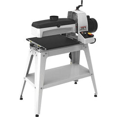 Jet - 5" Diam x 16" Long, Single Phase Floor Drum Sanding Machine - 2-3/8" Sanding Depth, 1/32 to 3" Thick x 32" Wide Workpiece, 0 to 10 SFPM Workpiece Rate - Americas Industrial Supply