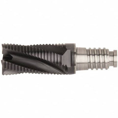 Kennametal - 5/8" Diam, 15/16" LOC, 4 Flute, 0.5mm Corner Chamfer End Mill Head - Solid Carbide, AlTiN Finish, Duo-Lock 16 Connection, Spiral Flute, 20° Helix, Centercutting - Americas Industrial Supply