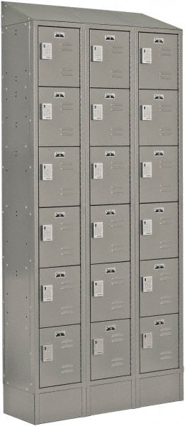 LockUp - 18 Door, 6 Tier, Electronic Access Lockers - Americas Industrial Supply