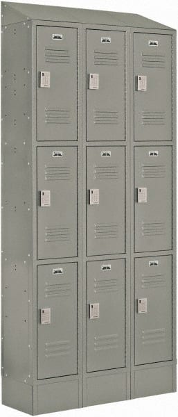 LockUp - 9 Door, 3 Tier, Electronic Access Lockers - Americas Industrial Supply