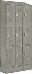 LockUp - 9 Door, 3 Tier, Electronic Access Lockers - Americas Industrial Supply