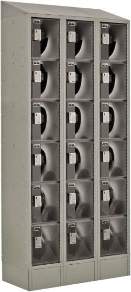 LockUp - 18 Door, 6 Tier, Electronic Access Lockers - Americas Industrial Supply