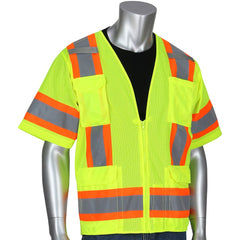 PIP - High Visibility Vests Vest Style: Surveyor's Vest Type: Hi Visibility - Americas Industrial Supply