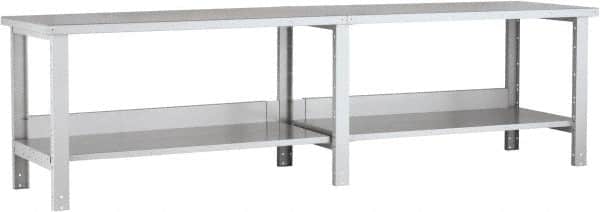 Rousseau Metal - 120 Wide x 30" Deep x 34" High, Steel Workbench - Fixed Legs - Americas Industrial Supply