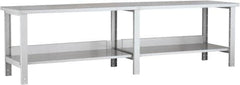 Rousseau Metal - 120 Wide x 30" Deep x 34" High, Steel Workbench - Fixed Legs - Americas Industrial Supply