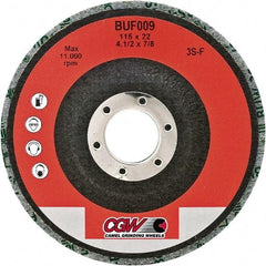 Camel Grinding Wheels - 5" Fine Grade Silicon Carbide Deburring Disc - 7/8" Center Hole, Arbor Connection, Gray, 10,000 Max RPM - Americas Industrial Supply