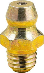 lumax - 0° Head Angle, M6x1 Metric Steel Taper Thread Grease Fitting - Zinc Plated Finish - Americas Industrial Supply