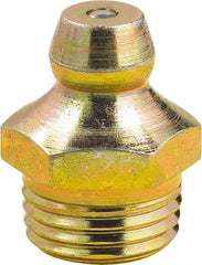 lumax - 0° Head Angle, M10x1 Metric Steel Taper Thread Grease Fitting - Zinc Plated Finish - Americas Industrial Supply
