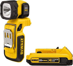 DeWALT - 20 Volts, 500 Lumens, Cordless Work Light - Yellow/Black, 26 hr Run Time - Americas Industrial Supply