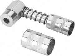 lumax - 4,500 Operating psi, Steel 90° Angle Adapter Grease Gun Coupler - Americas Industrial Supply