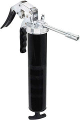 lumax - 7,000 Max psi, Rigid Pistol Grease Gun - 14 oz Capacity, 1/8 Thread Outlet, 25 Strokes per oz, 3-Way Fill - Americas Industrial Supply