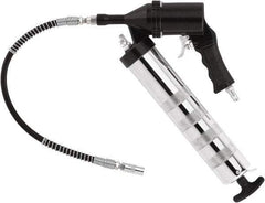 lumax - 6,000 Max psi, Rigid Air-Operated Grease Gun - 14 oz Capacity, 1/8 Thread Outlet, 28 Strokes per oz, 3-Way Fill - Americas Industrial Supply