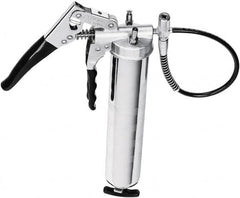 lumax - 8,500 Max psi, Flexible Pistol Grease Gun - 14 oz Capacity, 1/8 Thread Outlet, 25 Strokes per oz, 3-Way Fill - Americas Industrial Supply