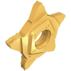 Iscar - 24N239PENTA Grade IC807G, 2.39mm Cutting Width Carbide Grooving Insert - 5mm Max Depth of Cut, 0.15mm Corner Radius, TiAlN/AlTiN/TiN Finish - Americas Industrial Supply
