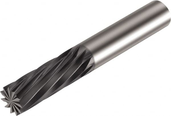 Sandvik Coromant - 12.7mm, 1.252" LOC, 12.7mm Shank Diam, 11 Flute, Solid Carbide Square End Mill - Diamond Finish, -4° Helix, Centercutting, Series CoroMill Plura - Americas Industrial Supply