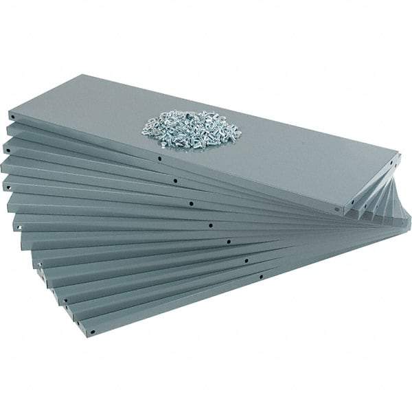 Value Collection - 35.8" Wide, 1 High, Open Shelving Accessory/Component - 21 Gauge Steel, Powder Coat Finish, Use with Bins/Totes - Americas Industrial Supply