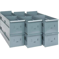 Value Collection - 5-1/2" Wide, 4-19/32 High, Open Shelving Accessory/Component - 19 Gauge Steel, Powder Coat Finish, Use with Bins/Totes - Americas Industrial Supply