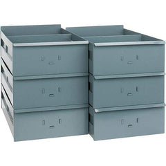 Value Collection - 11.1" Wide, 4-19/32 High, Open Shelving Accessory/Component - 19 Gauge Steel, Powder Coat Finish, Use with Bins/Totes - Americas Industrial Supply