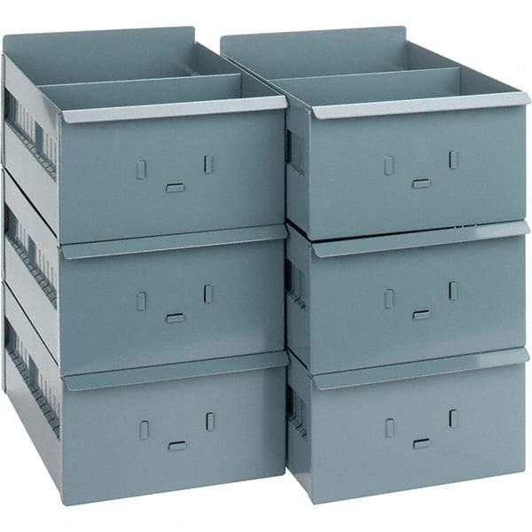 Value Collection - 8.2" Wide, 4-19/32 High, Open Shelving Accessory/Component - 19 Gauge Steel, Powder Coat Finish, Use with Bins/Totes - Americas Industrial Supply