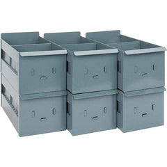 Value Collection - 5-1/2" Wide, 4-19/32 High, Open Shelving Accessory/Component - 19 Gauge Steel, Powder Coat Finish, Use with Bins/Totes - Americas Industrial Supply