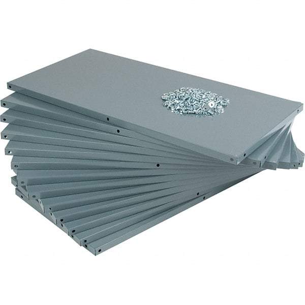 Value Collection - 35.8" Wide, 1 High, Open Shelving Accessory/Component - 21 Gauge Steel, Powder Coat Finish, Use with Bins/Totes - Americas Industrial Supply