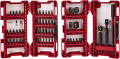 Milwaukee Tool - 55 Piece, Impact Driver Bit Set - 3/32 to 1/4" Hex, #1 to #3, Drilling/Screwdriving Utility Accessory Set Kit, 1/4" Hex Drive, Hex Point - Americas Industrial Supply