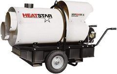 Heatstar - 400,000 BTU Rating, Kerosene/Diesel Indirect Fired Forced Air Heater - 10,000 Sq Ft Max Heating Area, 46 Gal Capacity, Fuel with Diesel, Kerosene, JP-8 & Jet8 - Americas Industrial Supply