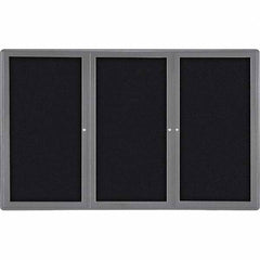 Ghent - Cork Bulletin Boards Style: Enclosed Fabric Bulletin Board Color: Black - Americas Industrial Supply
