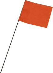 Ability One - 3" High x 3-1/2" Wide, Orange PVC Marking Flag - 15" Overall Height - Americas Industrial Supply