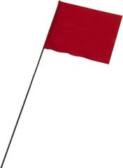 Ability One - 3" High x 3-1/2" Wide, Red PVC Marking Flag - 15" Overall Height - Americas Industrial Supply