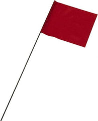 Ability One - 3" High x 3-1/2" Wide, Red PVC Marking Flag - 21" Overall Height - Americas Industrial Supply