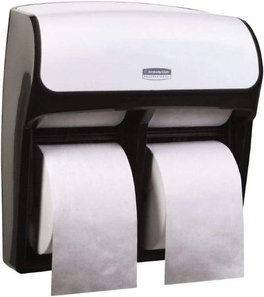 Kimberly-Clark Professional - Standard Four Roll Plastic Toilet Tissue Dispenser - 12-5/16" Wide x 13-9/16" High x 6-7/8" Deep, White - Americas Industrial Supply