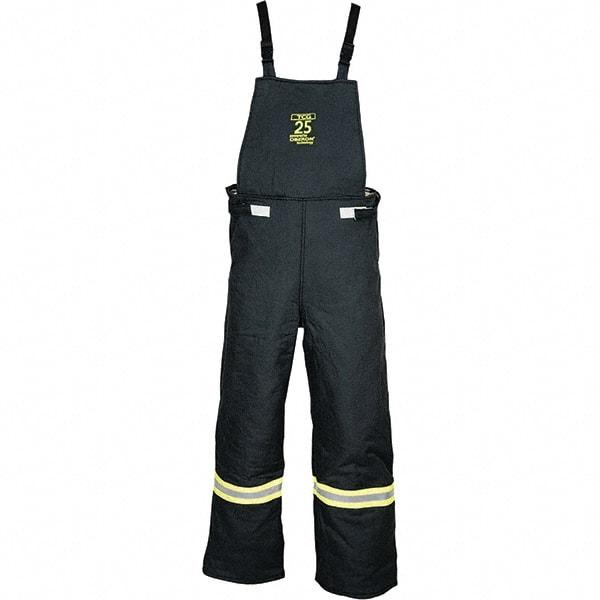 Oberon - Size XL, Black, Zippered with Flap, Arc Flash Bib Overall - 46" Chest, Aramid - Americas Industrial Supply