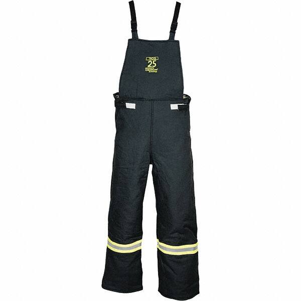 Oberon - Size 2XL, Black, Zippered with Flap, Arc Flash Bib Overall - 50" Chest, Aramid - Americas Industrial Supply