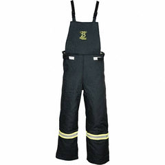 Oberon - Size 2XL, Black, Zippered with Flap, Arc Flash Bib Overall - 50" Chest, Aramid - Americas Industrial Supply