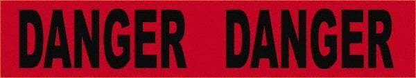 NMC - 200' Long x 3" Wide Roll, Vinyl, Black & Red Barricade Tape - Message: Danger - Americas Industrial Supply