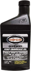 Simpson - Fixed Pressure Washer Pump Oil - 3-1/8" Long, Plastic, Female & Male - Americas Industrial Supply