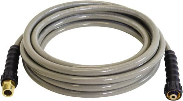 Simpson - 3,700 Max psi Fixed Pressure Washer Hose - 25' Long, Polyurethane, Female - Americas Industrial Supply