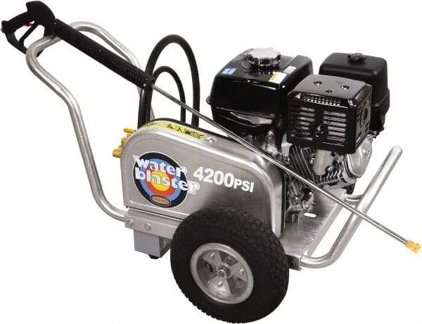 Simpson - Gas, 13 hp, 4,200 psi, 4 GPM, Cold Water Pressure Washer - CAT Triplex, 50' x 3/8" Hose - Americas Industrial Supply