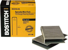 Stanley Bostitch - 2" Long x 1/2" Wide, 16 Gauge Crowned Construction Staple - Grade S4 Steel, Chisel Point - Americas Industrial Supply