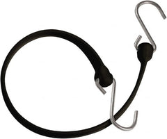 The Better Bungee - Heavy Duty Bungee Strap with Triangulated Galvanized S Hook - 12" OAL, Black - Americas Industrial Supply