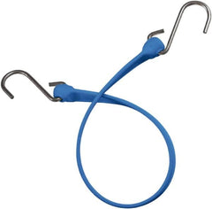 The Better Bungee - Heavy Duty Bungee Strap with Triangulated Stainless S Hook - 36" OAL, Blue - Americas Industrial Supply