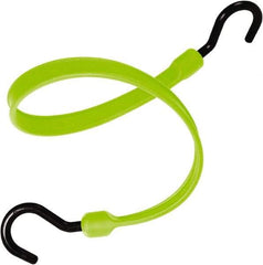 The Better Bungee - Heavy Duty Bungee Strap with Overmolded Nylon Hook End - 36" OAL, Safety Green - Americas Industrial Supply