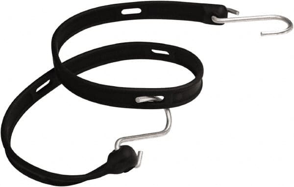 The Better Bungee - Heavy Duty Bungee Strap with Triangulated Galvanized S Hook - 36" OAL, Black - Americas Industrial Supply