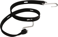 The Better Bungee - Heavy Duty Bungee Strap with Triangulated Galvanized S Hook - 36" OAL, Black - Americas Industrial Supply