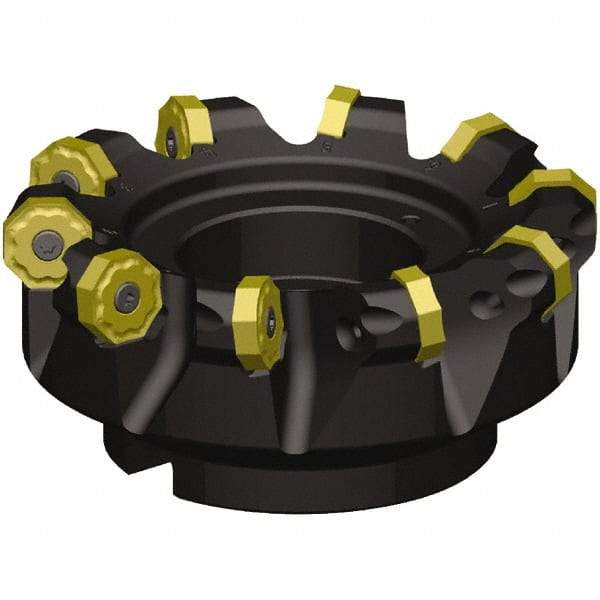 Kennametal - 8" Cut Diam, 2-1/2" Arbor Hole, 5.5mm Max Depth of Cut, 46.5° Indexable Chamfer & Angle Face Mill - 10 Inserts, ON.X080608.. Insert, Right Hand Cut, 10 Flutes, Series MILL 16 - Americas Industrial Supply