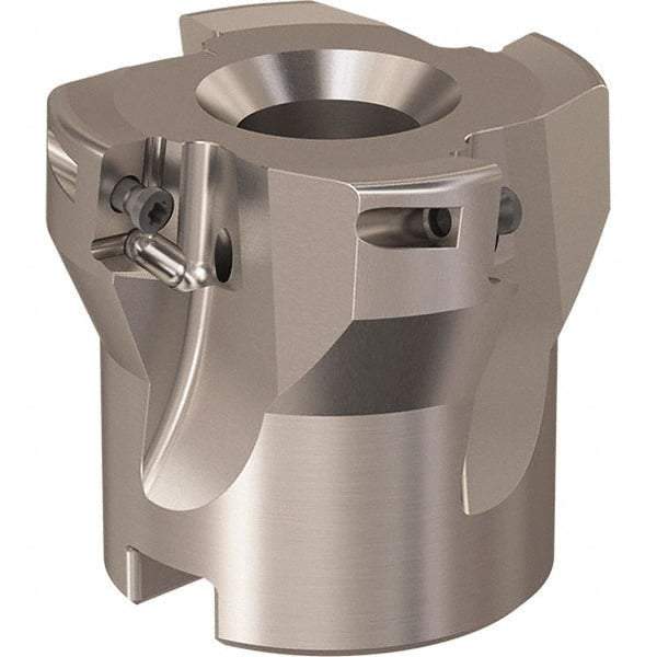 Seco - 4 Inserts, 44mm Cut Diam, 16mm Arbor Diam, 9mm Max Depth of Cut, Indexable Square-Shoulder Face Mill - 90° Lead Angle, 40mm High, XO.X 10T3.. Insert Compatibility, Through Coolant, Series R220.69 - Americas Industrial Supply
